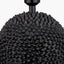 Wrenley Black Ceramic Sea Urchin Table Lamp Base with Winston 40cm White Handloom Tapered Lampshade