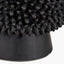 Wrenley Black Ceramic Sea Urchin Table Lamp Base with Harry 35cm Sage Cotton Mix Cylinder Lampshade