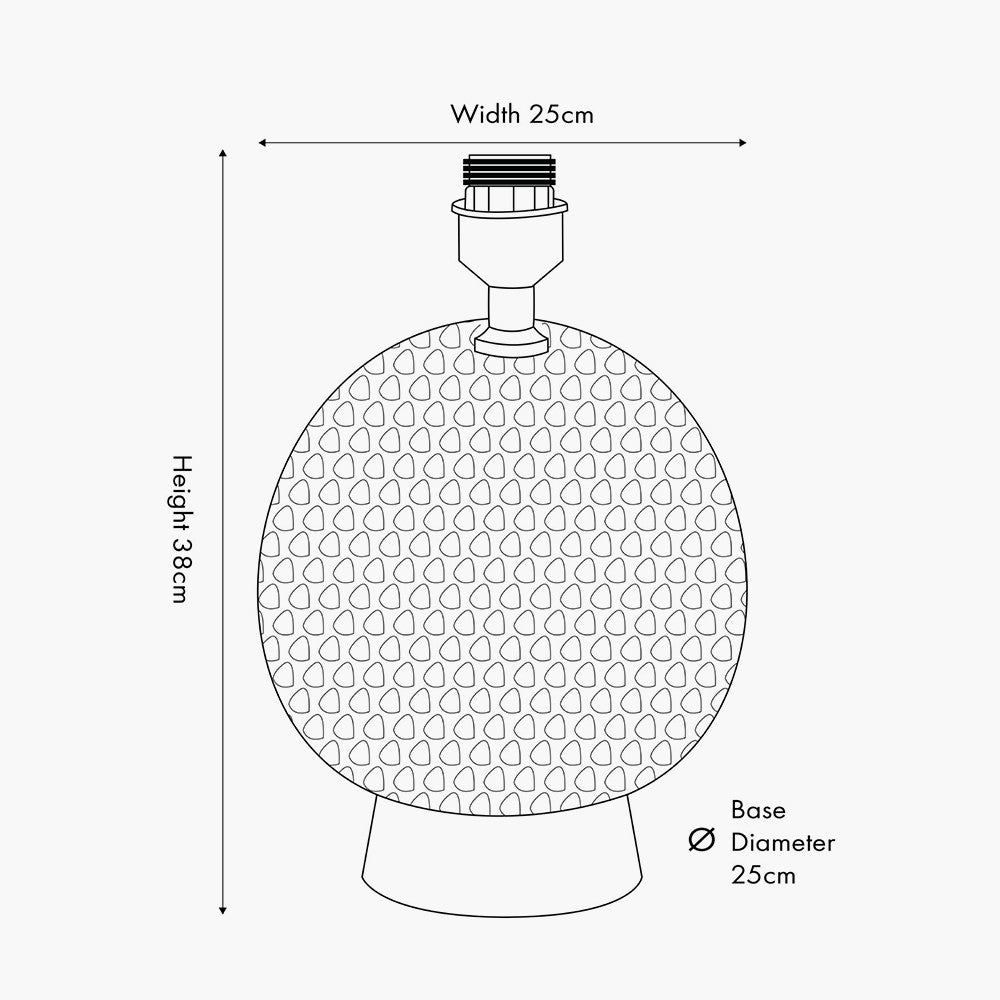 Wrenley Black Ceramic Sea Urchin Table Lamp Base