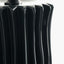 Devony Black Pleated Ceramic Table Lamp Base with Rouen 35cm Taupe Boucle Cylinder Lampshade