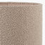 Devony Black Pleated Ceramic Table Lamp Base with Rouen 35cm Taupe Boucle Cylinder Lampshade