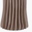 Devony Taupe Pleated Ceramic Table Lamp Base with Rouen 35cm Taupe Boucle Cylinder Lampshade