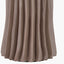 Devony Taupe Pleated Ceramic Table Lamp Base with Lino 35cm Grey Self Lined Linen Cylinder Lampshade