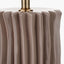 Devony Taupe Pleated Ceramic Table Lamp Base