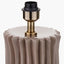 Devony Taupe Pleated Ceramic Table Lamp Base