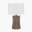 Devony Taupe Pleated Ceramic Table Lamp Base