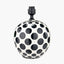 Larisa Black Polka Dot Ceramic Table Lamp Base with Rouen 35cm White Boucle Cylinder Lampshade
