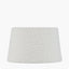 Priscilla Lilac Stripped Ceramic Table Lamp Base with Martigues 35cm White Boucle Tapered Lampshade