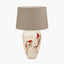 Emerayn Koi Natural Ceramic Table Lamp Base with Winston 40cm Taupe Handloom Tapered Lampshade