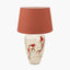 Emerayn Koi Natural Ceramic Table Lamp Base with Winston 40cm Tobacco Handloom Tapered Lampshade