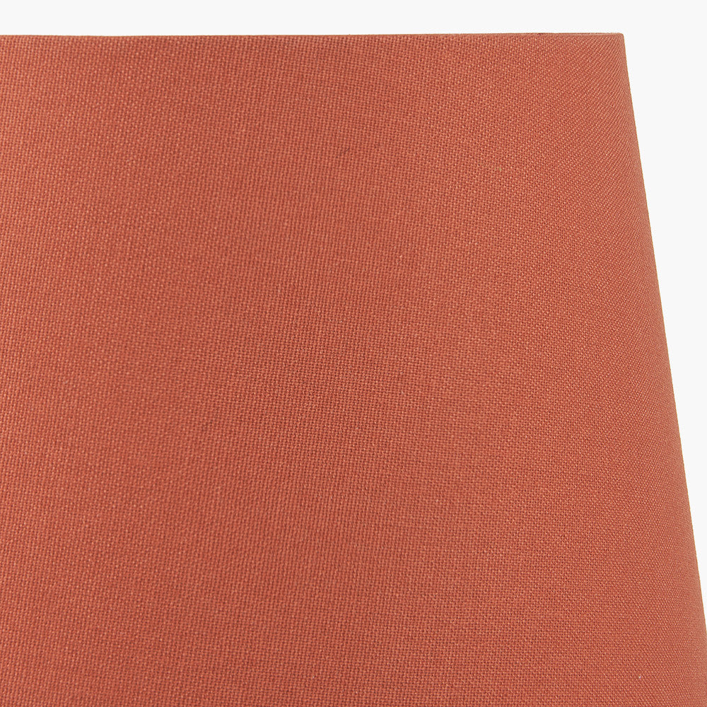 Emerayn Koi Natural Ceramic Table Lamp Base with Winston 40cm Tobacco Handloom Tapered Lampshade