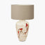 Emerayn Koi Natural Ceramic Table Lamp Base with Henry 40cm Taupe Handloom Cylinder Lampshade
