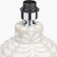 Tania Grey and White Pattern Ceramic Table Lamp Base with Lys 40cm Steel Grey Self Lined Linen Tapered Lampshade