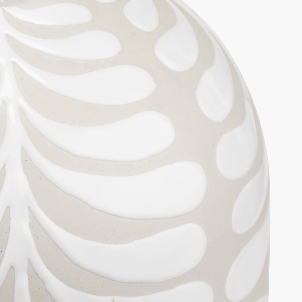 Tania Grey and White Pattern Ceramic Table Lamp Base