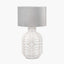 Tania Grey and White Pattern Ceramic Table Lamp Base