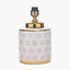 Thea Lillac and Gold Leaf Ceramic Table Lamp Base