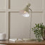Benedict Sage and Brushed Silver Metal Table Lamp