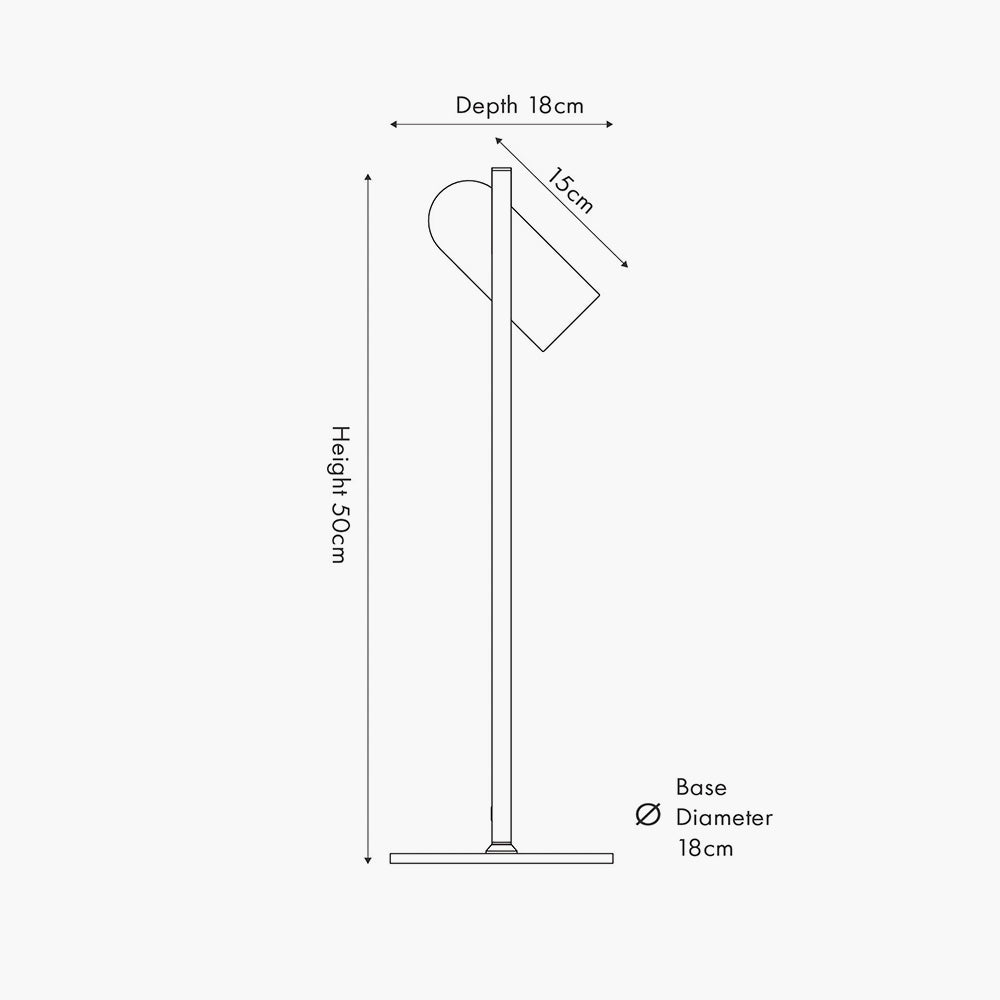 Xena Black and Rose Gold Metal LED Table Lamp