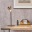 Xena Black and Rose Gold Metal LED Table Lamp