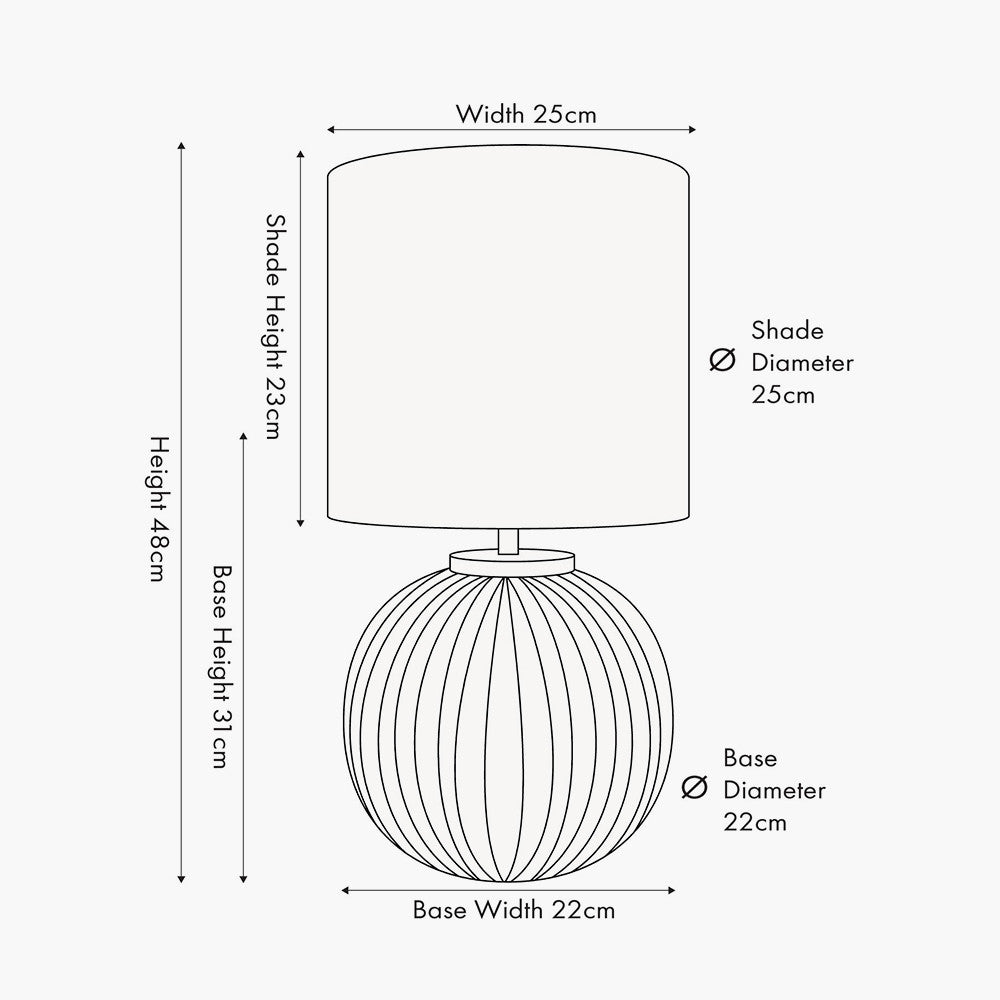 Ezekiel Natural Terracotta Textured Ball Table Lamp