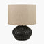 Dante Antique Black Mango Wood Table Lamp