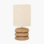 Amir Natural Mango Wood 3 Pebble Table Lamp