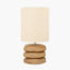 Amir Natural Mango Wood 3 Pebble Table Lamp