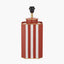 Raya Cinnamon and White Hand Painted Metal Table Lamp Base with Rouen 40cm White Boucle Cylinder Lampshade