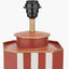 Raya Cinnamon and White Hand Painted Metal Table Lamp Base with Martigues 40cm White Boucle Tapered Lampshade