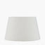 Raya Cinnamon and White Hand Painted Metal Table Lamp Base with Martigues 40cm White Boucle Tapered Lampshade