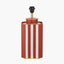 Raya Cinnamon and White Hand Painted Metal Table Lamp Base