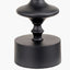 Emilio Matt Black Candlestick Table Lamp Base with Izara 35cm Cinnamon Ikat Patterned Mushroom Pleat Tapered Lampshade