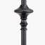 Emilio Matt Black Candlestick Table Lamp Base with Izara 35cm Cinnamon Ikat Patterned Mushroom Pleat Tapered Lampshade