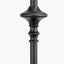 Emilio Matt Black Candlestick Table Lamp Base with Izara 35cm Lilac Ikat Patterned Mushroom Pleat Tapered Lampshade