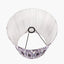 Emilio Matt Black Candlestick Table Lamp Base with Izara 35cm Lilac Ikat Patterned Mushroom Pleat Tapered Lampshade