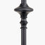 Emilio Matt Black Candlestick Table Lamp Base with Izara 35cm Ocean Blue Ikat Patterned Mushroom Pleat Tapered Lampshade