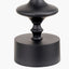 Emilio Matt Black Candlestick Table Lamp Base with Izara 35cm Racing Green Ikat Patterned Mushroom Pleat Tapered Lampshade