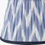 Emilio Matt Black Candlestick Table Lamp Base with Kamilah 40cm Blue Chevron Patterned Mushroom Pleat Tapered Lamp Shade