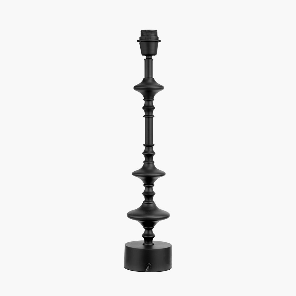 Emilio Matt Black Candlestick Table Lamp Base } OUTLET