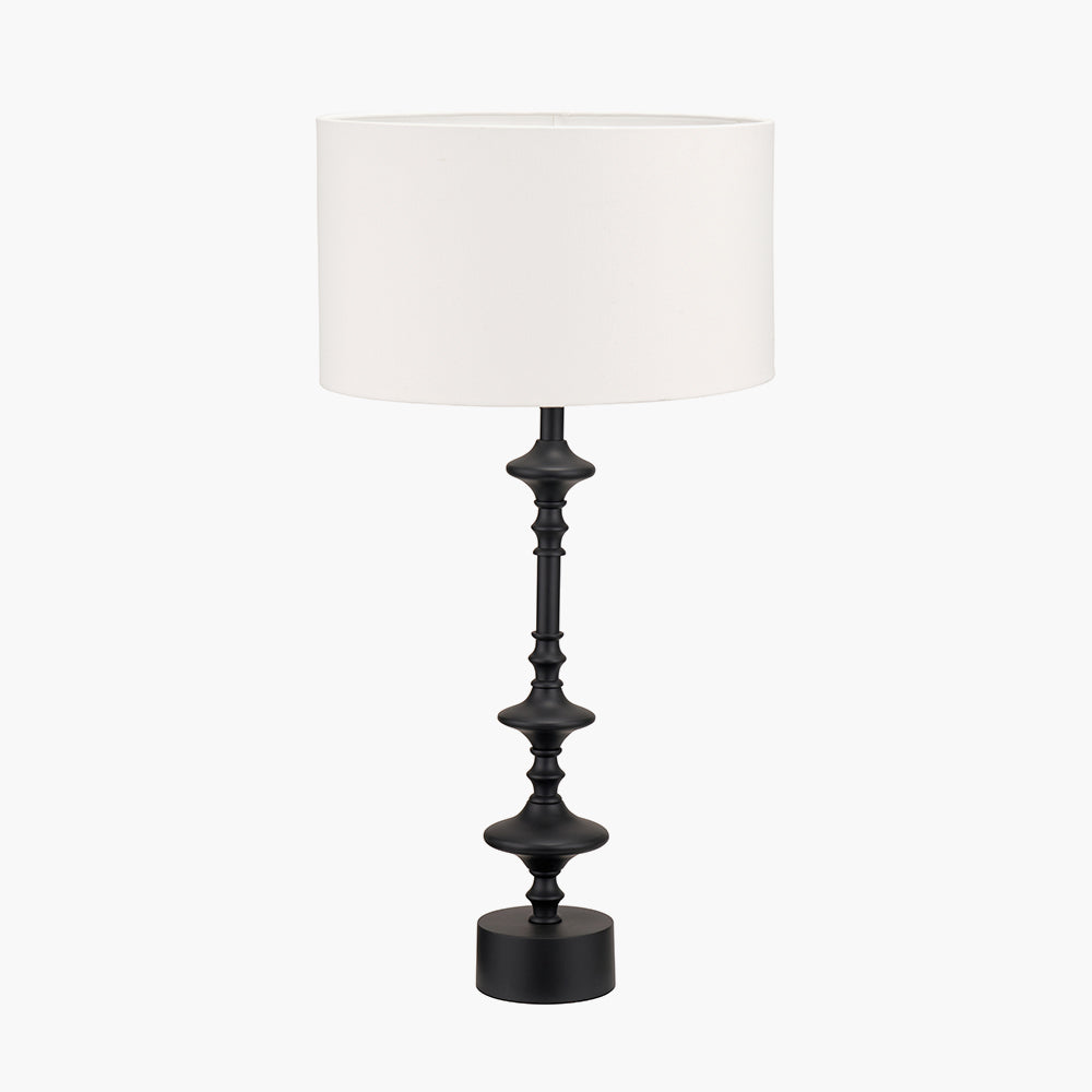 Emilio Matt Black Candlestick Table Lamp Base } OUTLET