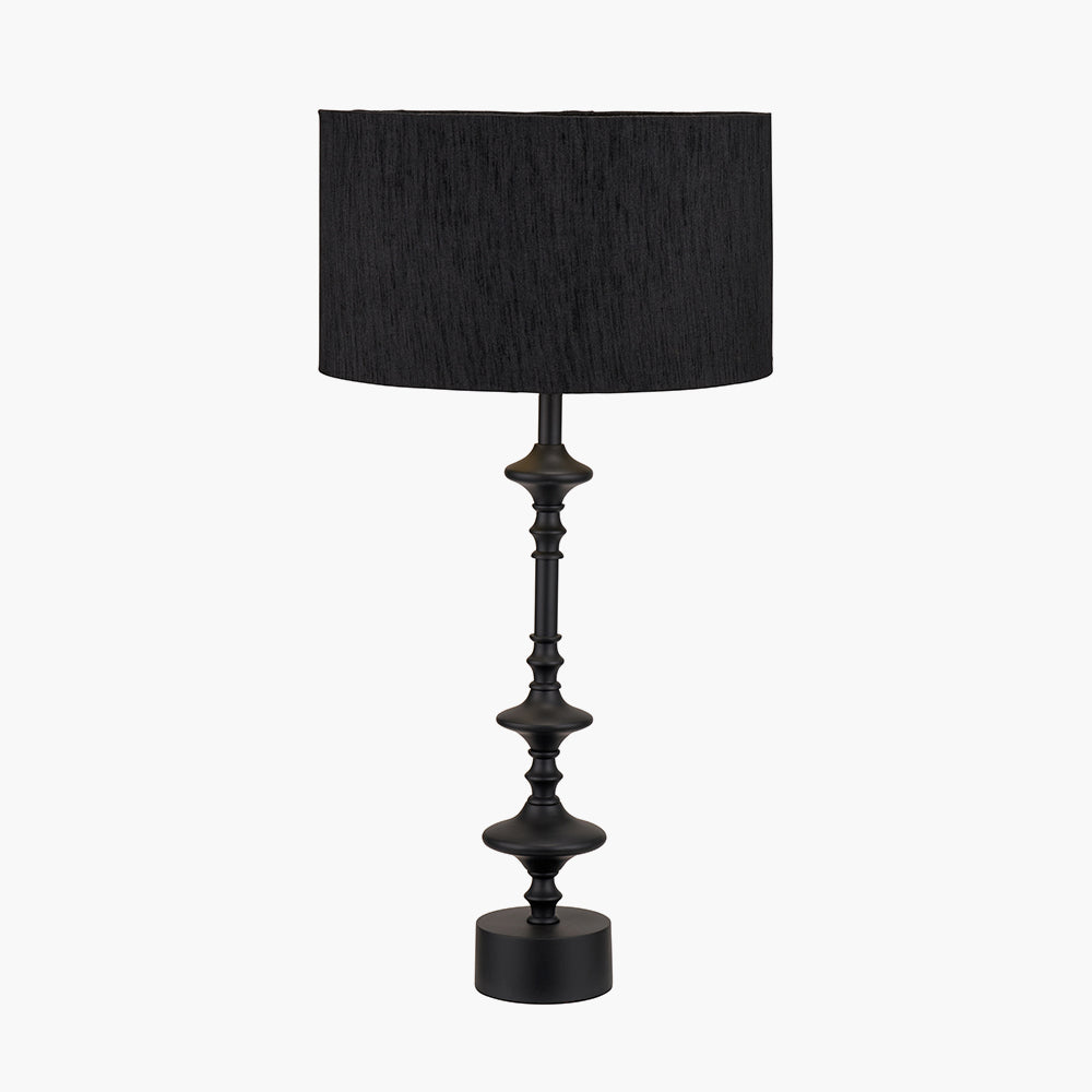 Emilio Matt Black Candlestick Table Lamp Base } OUTLET
