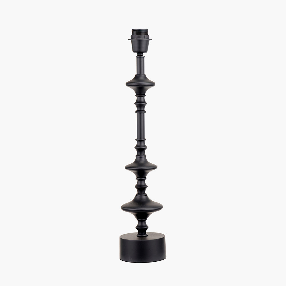 Emilio Matt Black Candlestick Table Lamp Base } OUTLET