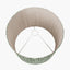 Benio Matt Black Metal Spherical Table Lamp Base with Vienna 35cm Forest Green Chevron Mushroom Pleat Lampshade