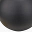 Benio Matt Black Metal Spherical Table Lamp Base with Vienna 35cm Red Chevron Mushroom Pleat Lampshade