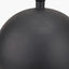 Benio Matt Black Metal Spherical Table Lamp Base with Vienna 35cm Taupe Chevron Mushroom Pleat Lampshade