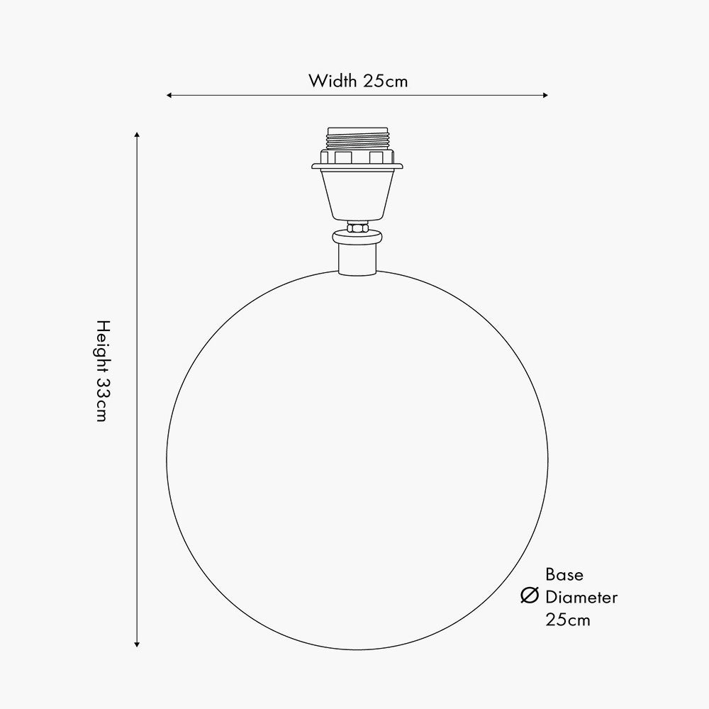 Benio Matt Black Metal Spherical Table Lamp Base