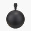 Benio Matt Black Metal Spherical Table Lamp Base