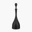 Llora Matt Black Metal Curved Table Lamp Base with Henry 35cm White Handloom Cylinder Lampshade