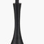 Llora Matt Black Metal Curved Table Lamp Base with Lars 35cm Black Ikat Patterned Cylinder Lampshade