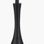 Llora Matt Black Metal Curved Table Lamp Base with Lars 35cm Racing Green Ikat Patterned Cylinder Lampshade